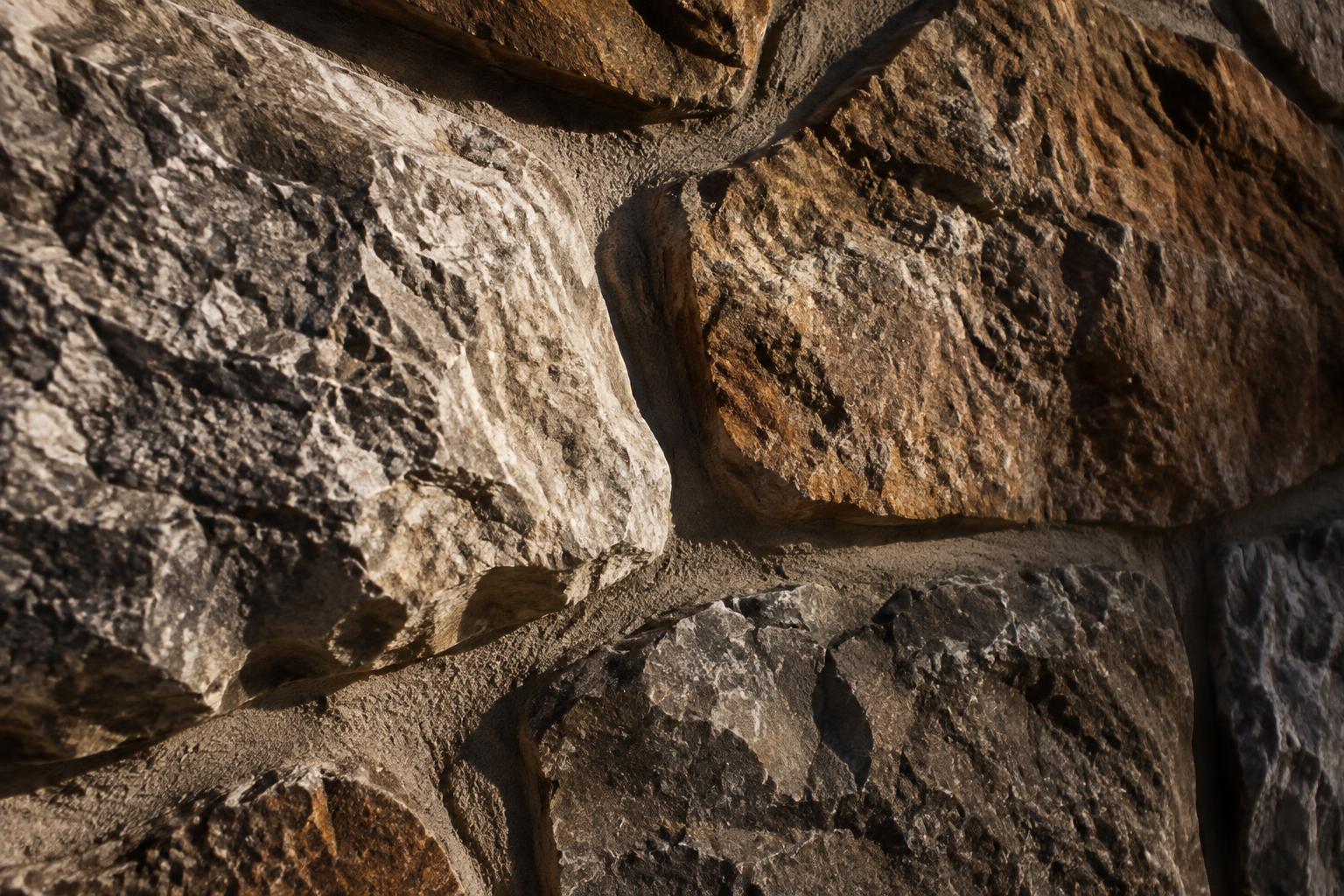 Close-up texture of natural stone and mortar